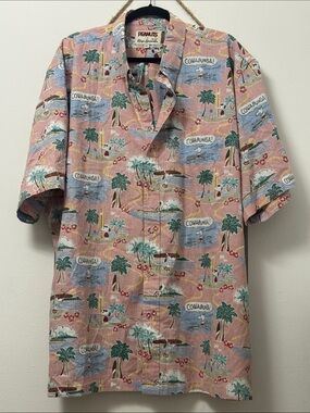 Tommy Bahama Pink Peanuts Surf Camp Button-Down Shirt